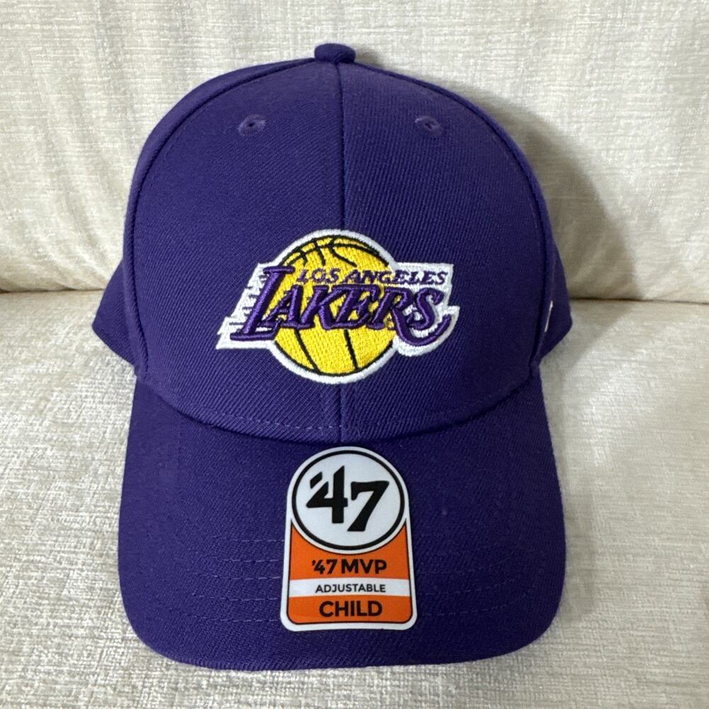 Los Angeles Lakers Youth Hat Purple ’47 MVP Adjustable NBA Basketball Cap New